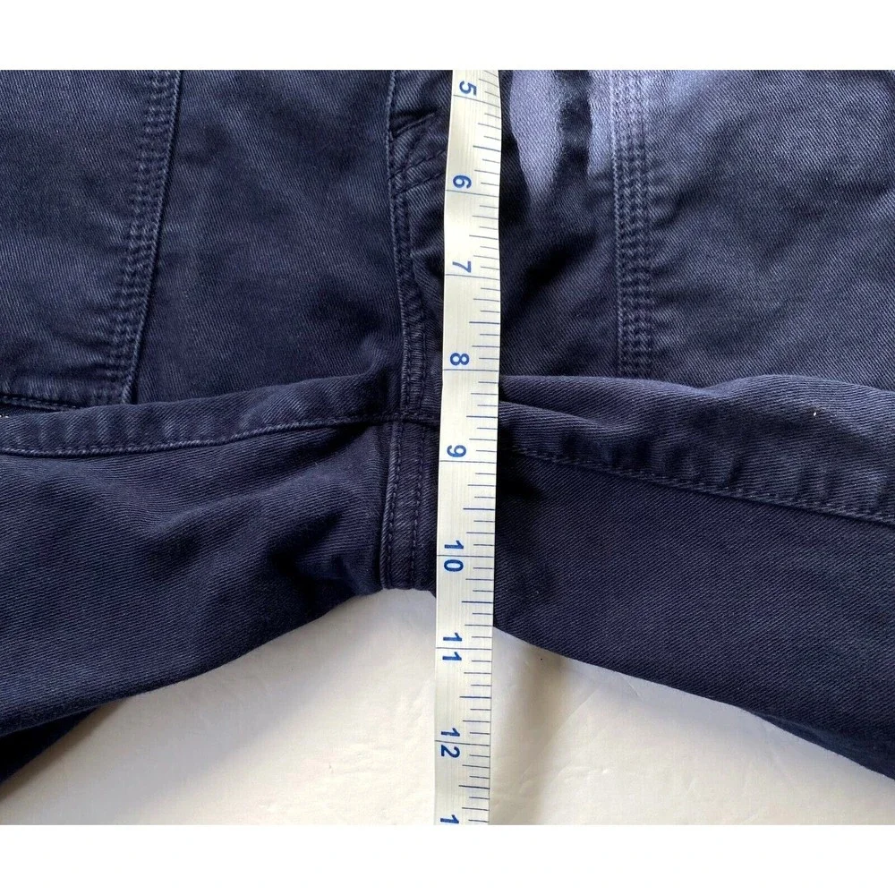 Joie Womens Park Skinny Pants 29 Navy Blue Utility Cargo Lyocell Blend Calf Zips - Picture 15 of 16